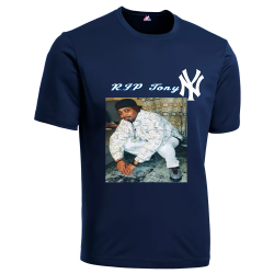 R.I.P-Tony Yankees MLB Adult League Team Jerseys - Strive for Greatness in Nike Wordmark Poly Tees - N223