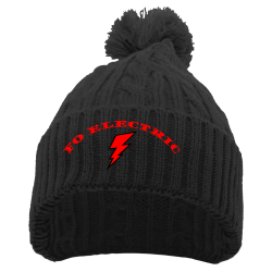 FO-ELECTRIC Create Screen Printed Beanie | Unisex Pacific Headwear Cable Knit Pom-Pom Beanie