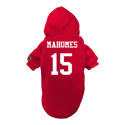 MAHOMES-15 Dog Hoodie