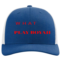 WHAT-UP-PLAY-BOYAH Custom Trucker Cap | Design Your Own 