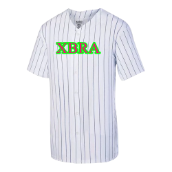 XBRAND Adult Pin Stripe Baseball Jersey Augusta Sportswear