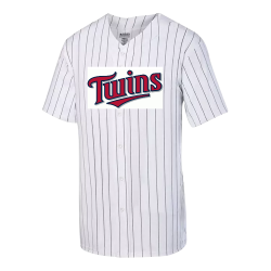 Twins Adult Pin Stripe Baseball Jersey Augusta Sportswear