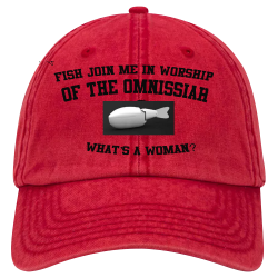 Whatâ€™s-a-woman-Fish-join-me-in-Worship---Of-the-omnissiah Design Your Own Custom Printed Hat | Unisex Otto Cap Hat 18-1248