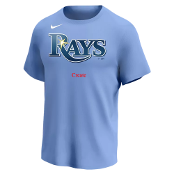 Create Rays MLB Adult League Team Jerseys - Official Nike MLB Wordmark Poly Tees - N223