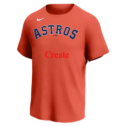 Create Astros MLB Adult League Team Jerseys - Official Nike MLB Wordmark Poly Tees - N223