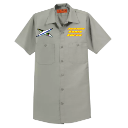 Iconic--Sonic-Lures Do It Yourself Screen Printed Mechanic Shirt | Mens Red Kap Mechanic Shirt Sp24