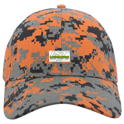 PST Create Screen Printed Cap | Unisex Pacific Headwear Digital Camo Hook-And-Loop Adjustable Cap