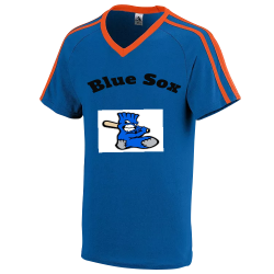 Blue-Sox Adult Shoulder Stripe Shirt