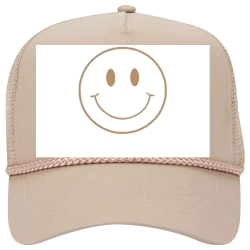 Smile-Cream-Design 5 Panel Mid Profile Mesh Back Trucker Hat 