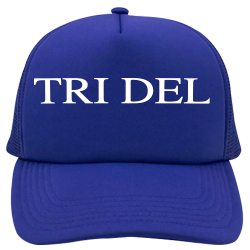 straight-line-Tri-Delta Order Screen Printed Cap | Unisex Megacap Cap 6801c
