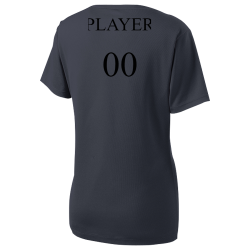 MENS-VOLLEYBALL Ladies Customized Racermesh V-Neck Tee