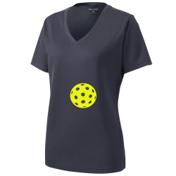 MENS-VOLLEYBALL Ladies Customized Racermesh V-Neck Tee