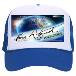 Thom-Lofquist-Art-Logo-Hat-Blue Create Printed Hat | Unisex Two Tone Foam Trucker Cap 210