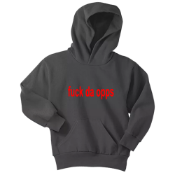 fuck-da-opps Youth Pullover Hooded Sweatshirt
