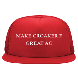 MAKE-CROAKER-FISHING-GREAT-AGAIN Foam Front Flat Bill Trucker | Cap 132-1037