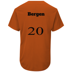 Bergen-20 Orioles Official MLB Full Button Youth Jersey - MAHD684Y