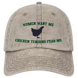 Chicken-Tenders-Fear-Me-WOMEN-WANT-ME Design Your Own Custom Printed Hat | Unisex Otto Cap Hat 18-1248
