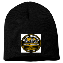 black-blind-monkey-beanie Neon Beanie