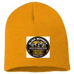 yellow-blind-monkey-beanie Neon Beanie