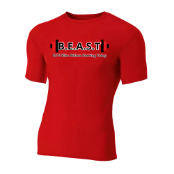 Red-ss-Beast Adult Crew Short Sleeve Compression Jersey