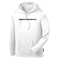 CREATE-CONTENTLY. Adult Pullover Fleece Hooded Sweatshirt
