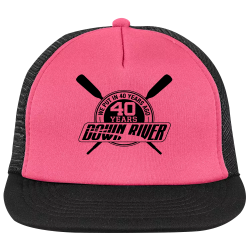 D0WNR1V Android 13s red ribbon hat Neon Flat Bill Snapback Trucker Cap 