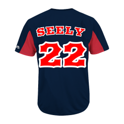 SEELY-22 Youth Red Sox Two-Button Jersey - Red-Sox-MAIY83