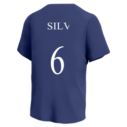 6-SILVA Cubs MLB Little League Team Jerseys - Official Nike Youth MLB Wordmark Poly Tees - NY223