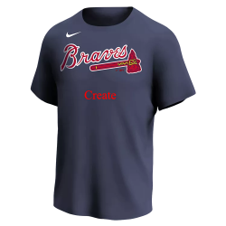 Braves Braves MLB Little League Team Jerseys - Official Nike Youth MLB Wordmark Poly Tees - NY223