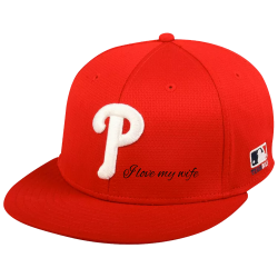 I-love-my-wife Phillies Flatbill Baseball Hat OCMLB400