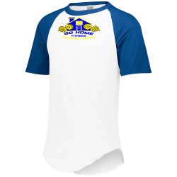 whtblue-tee Adult Raglan  Short Sleeve Baseball Jersey