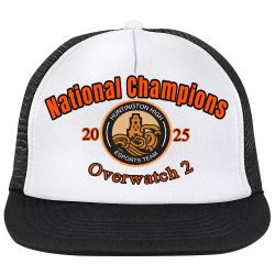 National-Champions-Overwatch-2-20-25 Android 13s red ribbon hat Neon Flat Bill Snapback Trucker Cap 
