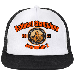 National-Champions-Overwatch-2-20-25 Android 13s red ribbon hat Neon Flat Bill Snapback Trucker Cap 