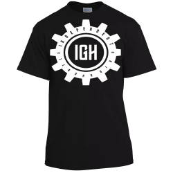 IGH-Black Adult 100% Cotton T-Shirt Gildan 5000