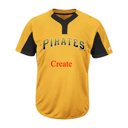 Baseball Custom Pirates Two-Button Jersey - Pirates-MAI383