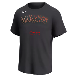 Create Giants MLB Adult League Team Jerseys - Official Nike MLB Wordmark Poly Tees - N224