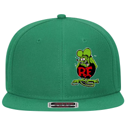 Rat-fink Bill Cipher Hat 2 Wool Blend Snapback Flat Bill Hat
