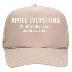 APRES-EVERYTHING-THEASPENBROKER-ASPEN-CO-81611 Design Custom Printed Trucker Hat | Unisex Otto Cap Trucker Hat 39-165