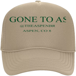 GONE-TO-ASPEN-THEASPENBROKER-ASPEN-CO-81611 Order Embroidered Hat | Unisex Decky Mid Prof. 5 Panel Foam Trucker Hat 6025