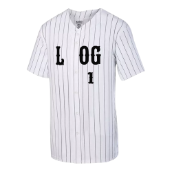 L-og-1 Adult Pin Stripe Baseball Jersey Augusta Sportswear