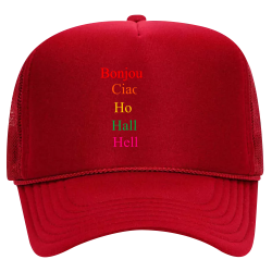 Bonjour-Ciao-Hello-Hallo-Hoi Design Custom Printed Trucker Hat | Unisex Otto Cap Trucker Hat 39-165