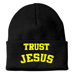 TRUST JESUS BLACK BEANIE