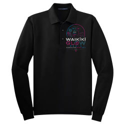 Create Adult Silk Long Sleeve Polo Shirt Without Pocket  