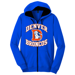 Broncos Full Zippered Hoodie 