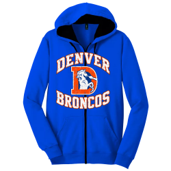 Broncos Full Zippered Hoodie 