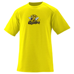 Mens-Bees-Gold Adult Crew Neck Baseball Jersey