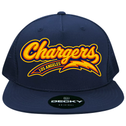 LA-chargers Order Custom Printed Hat | Unisex High Profile 5 Panel Cotton Trucker Decky Hat 1040